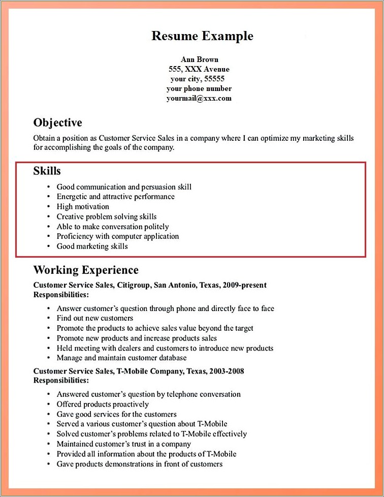 Example Of Soft Skills In Resume