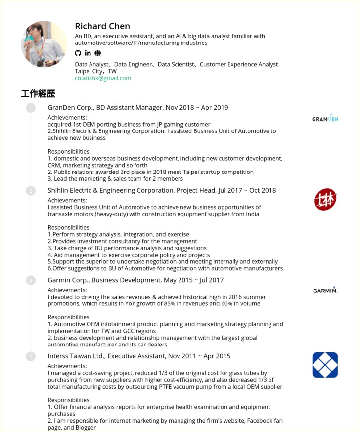 Example Public Relations For City Resume