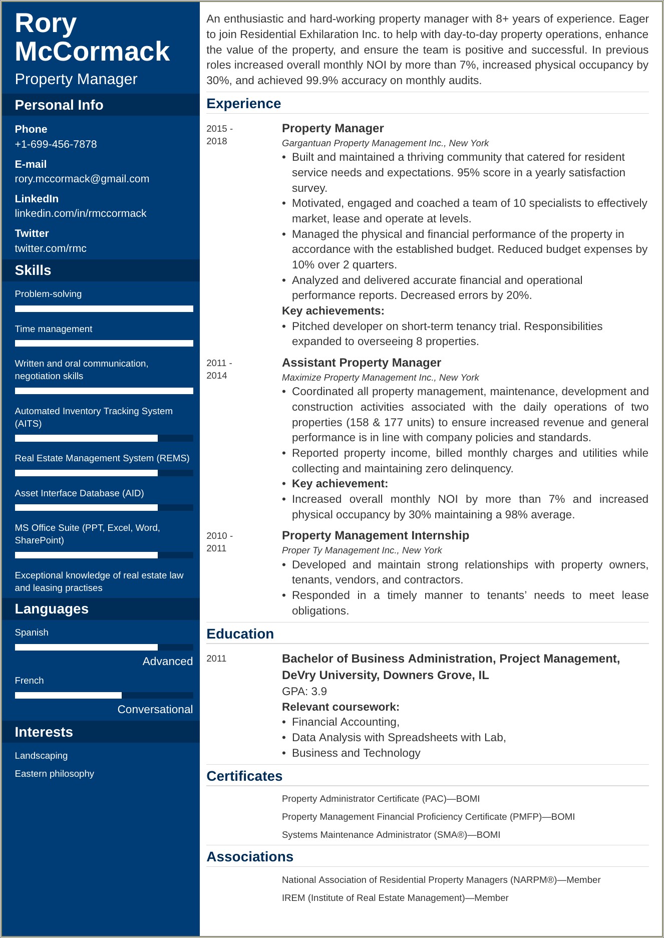 Example Resume For Store Inventory Specialist
