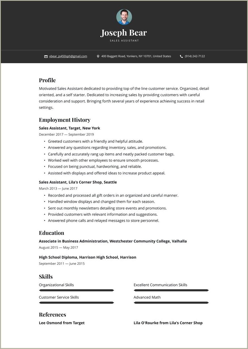 Example Resume High School Graduate No Experience