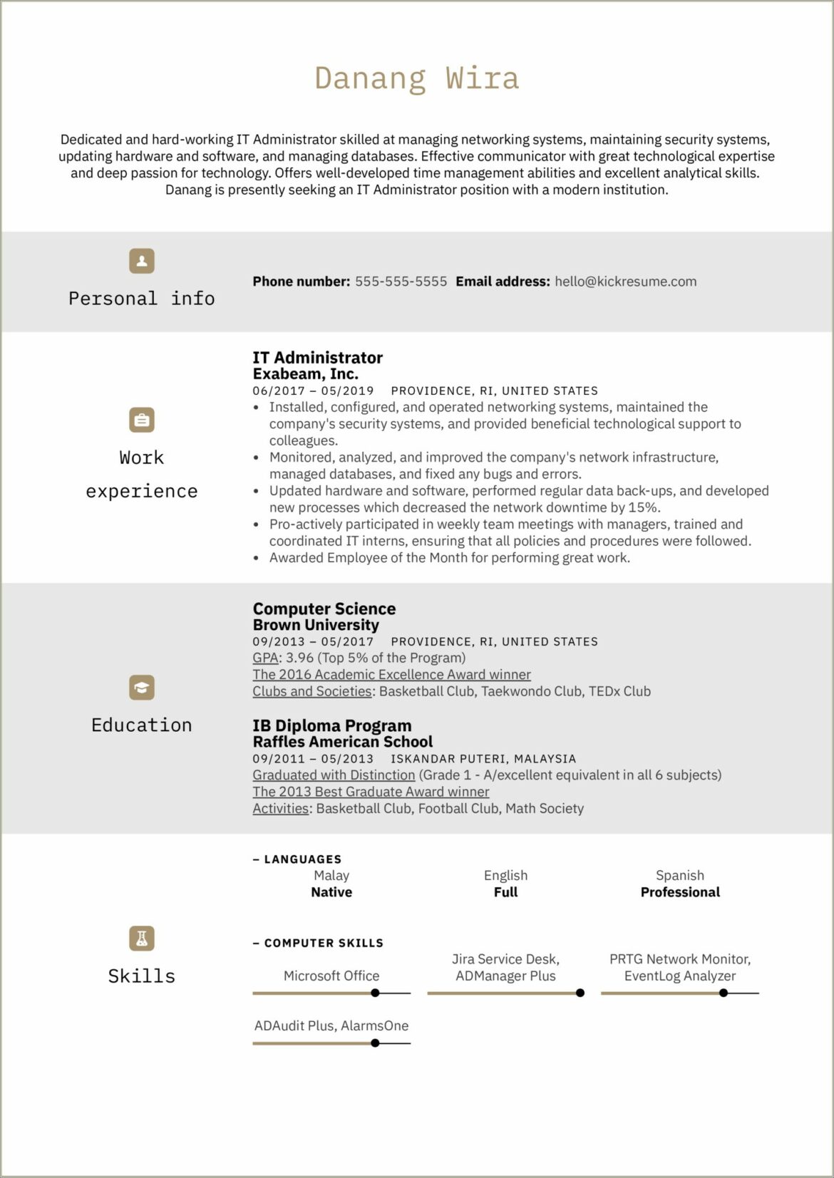 Examples Of Administrative Experience For Resume