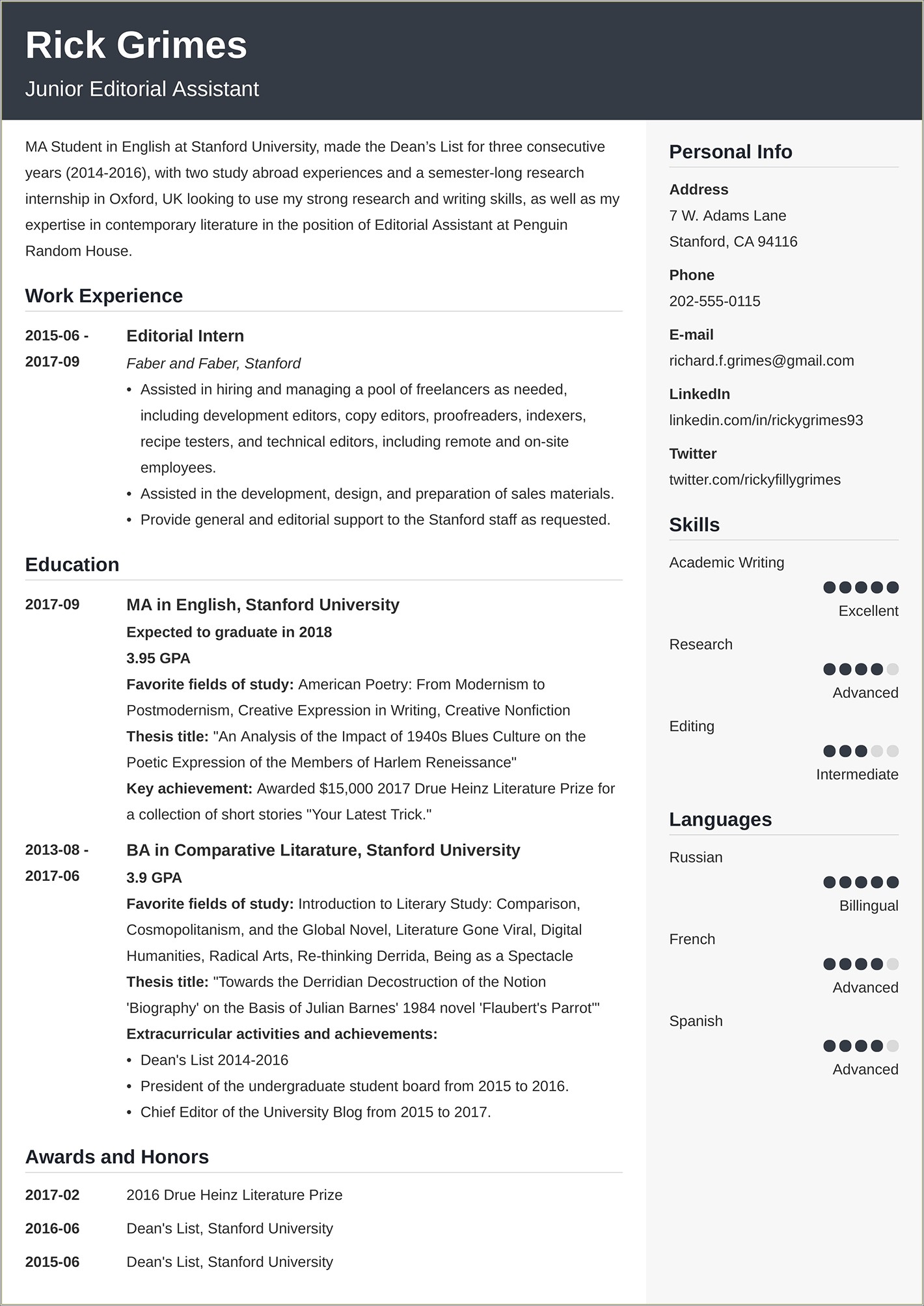 Examples Of Best Resumes For It Jobs