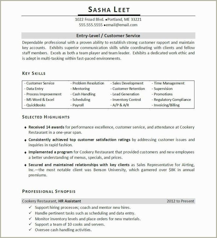 Examples Of Communication Skills For A Resume