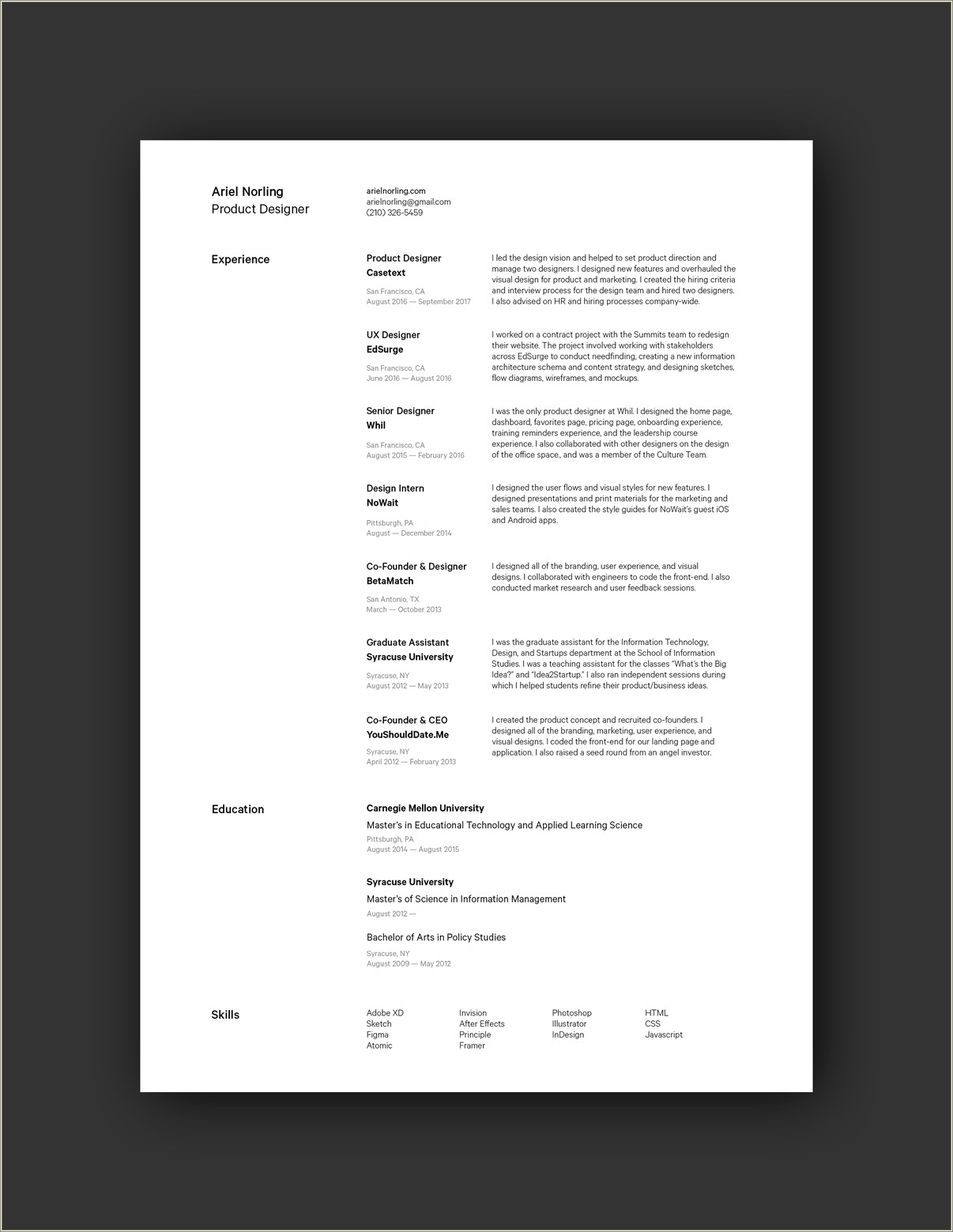Examples Of Current Resume Trends 2015