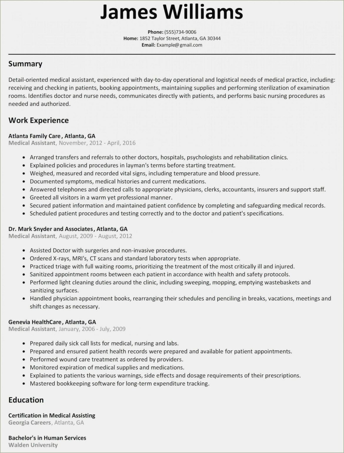 Examples Of General Objectives On A Resume