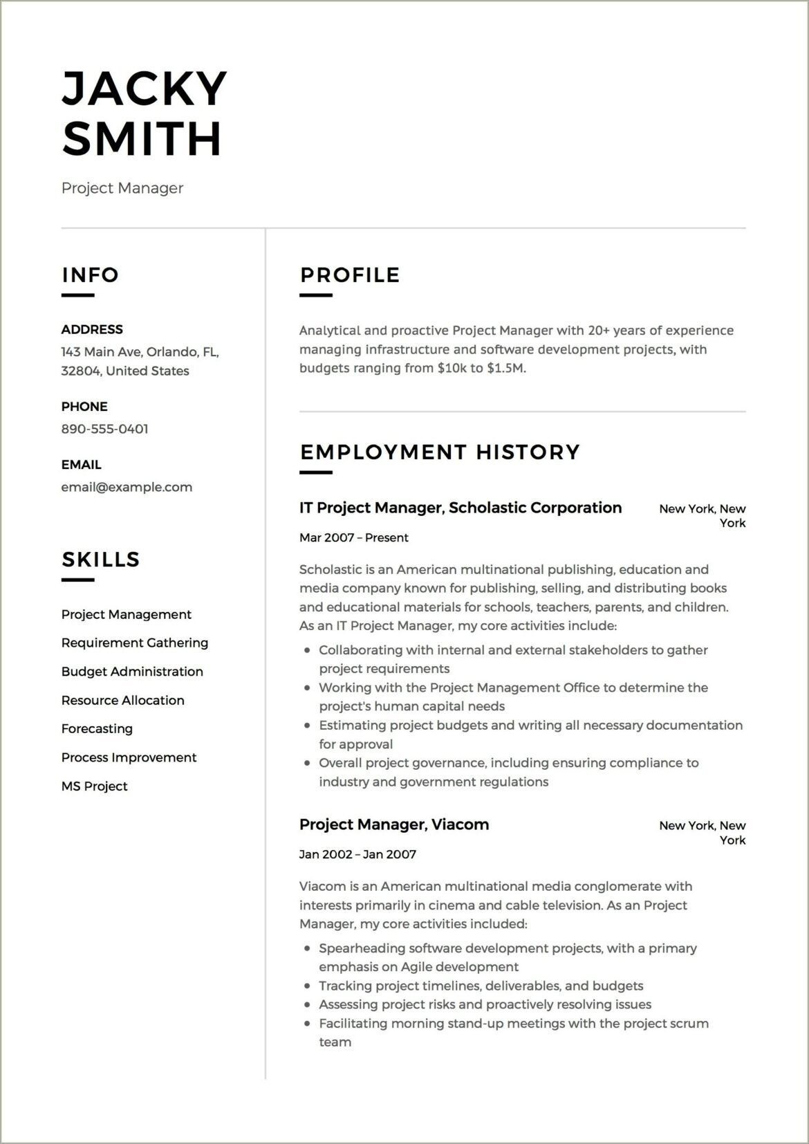 Examples Of Impact Statements For Resume