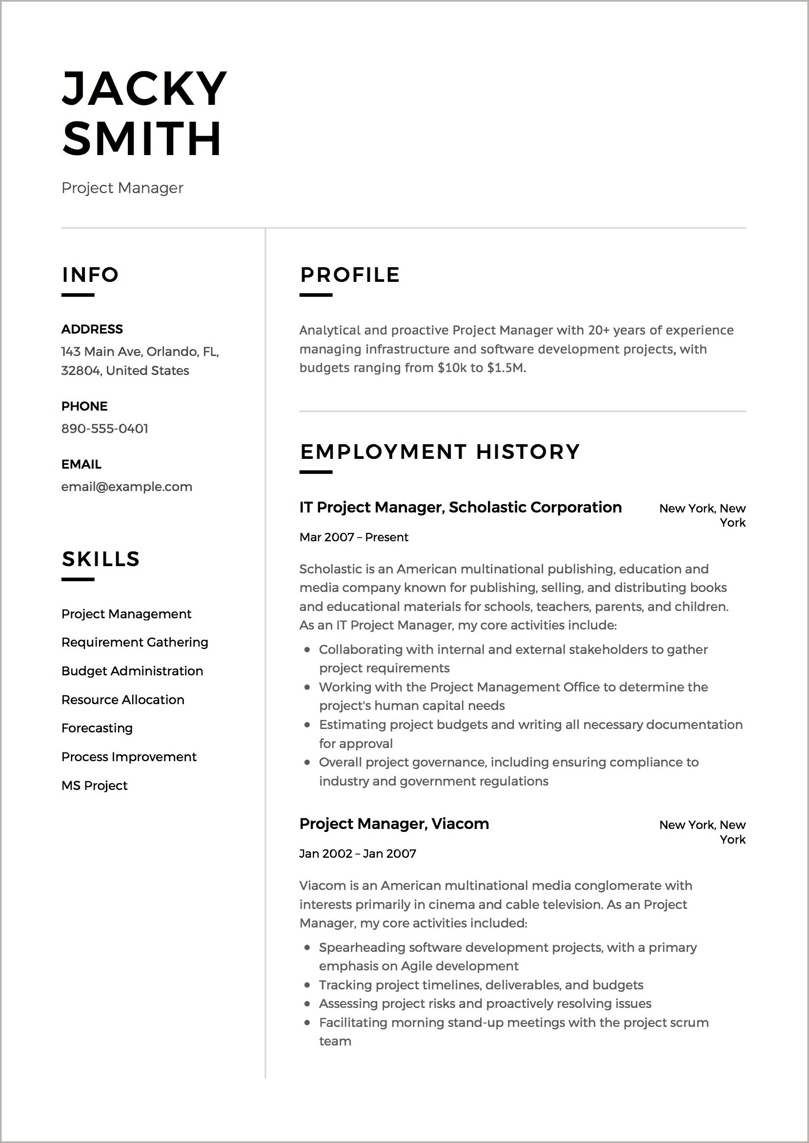 Examples Of Impact Statements For Resume