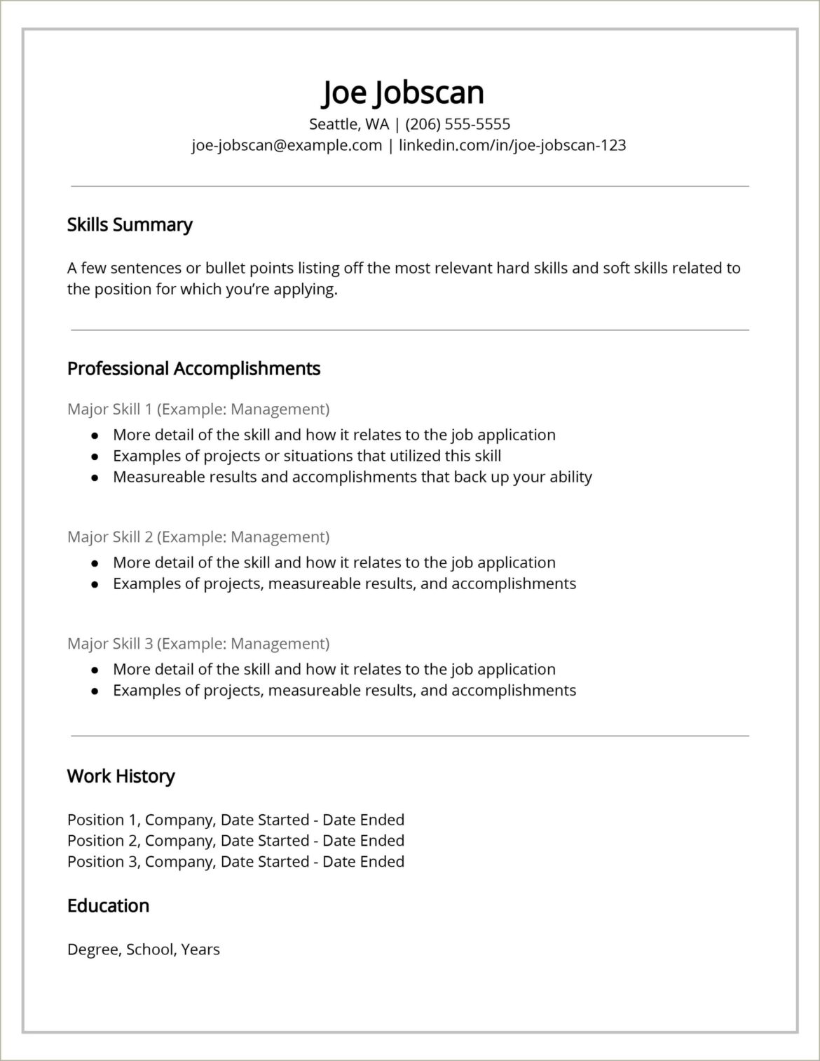 Examples Of Job Skills On Resume