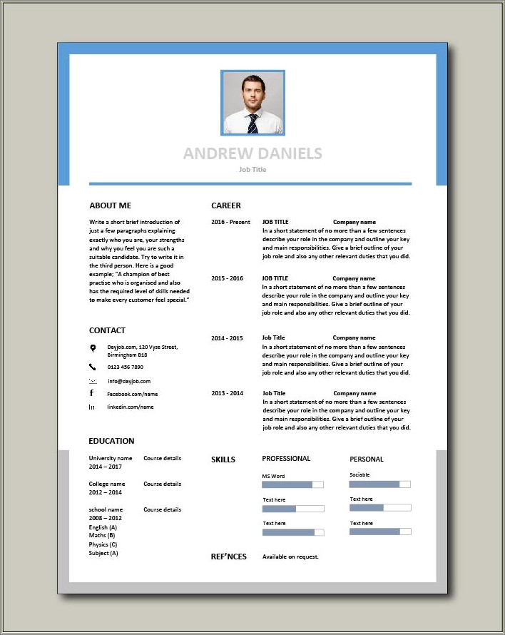 Examples Of Links Formatted In Resume