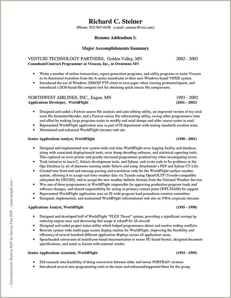 Examples Of Outstanding Achievements For Resume