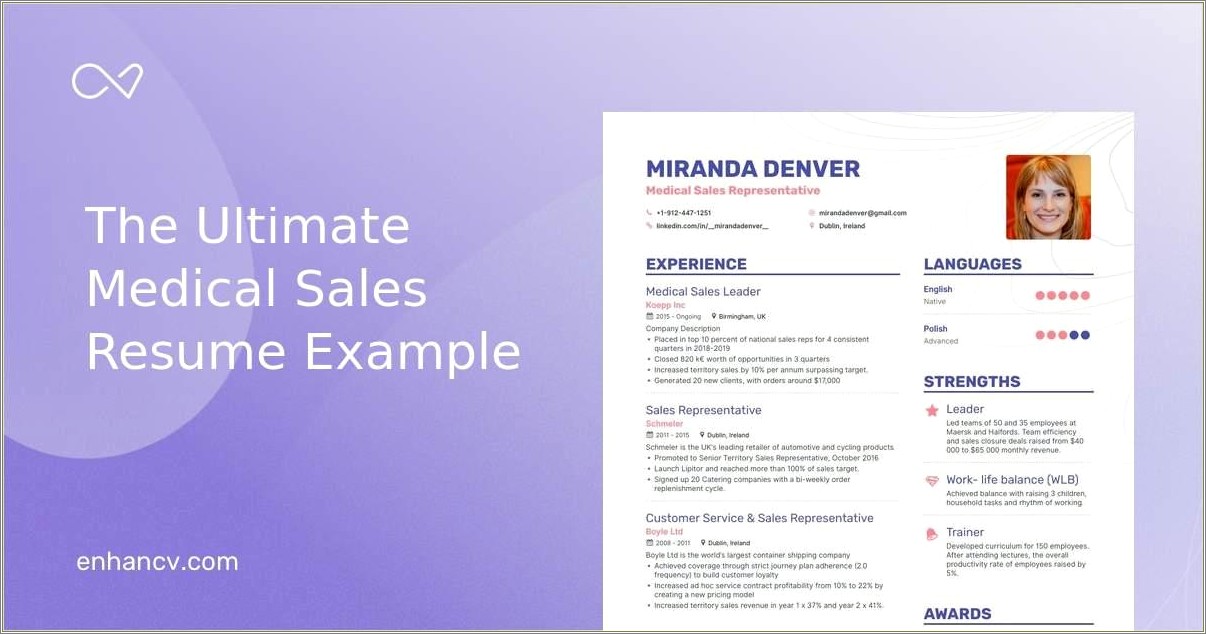 Examples Of Pharmaceutical Sales Rep Resumes