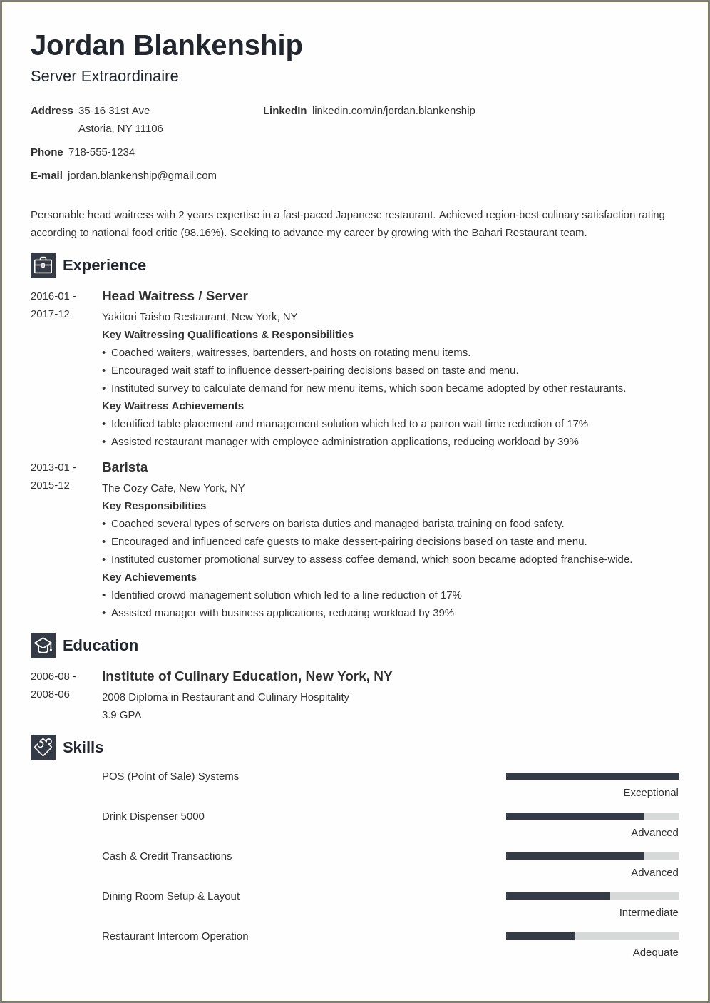 Examples Of Postal Carrier Work On A Resume