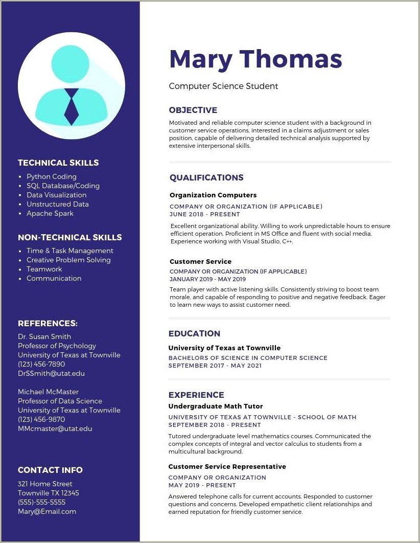 Examples Of Recent College Grad Resumes