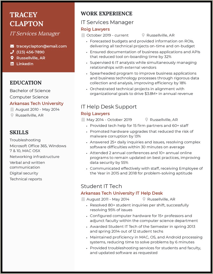 Examples Of Remote Resume With Technology Skills