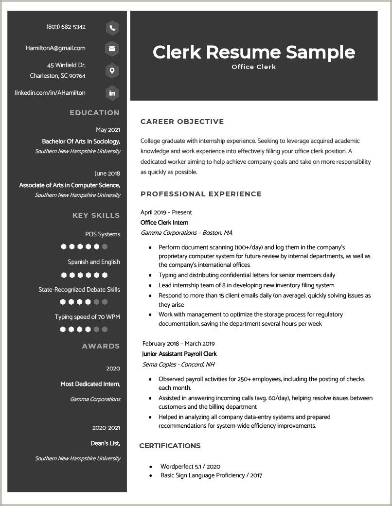 Examples Of Resume Objectives For Entry Level Jobs