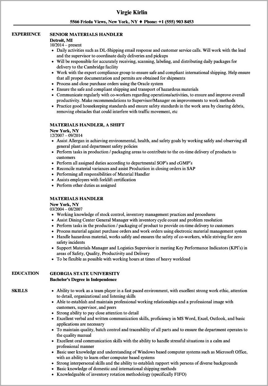 Examples Of Resumes From Usa Jobs