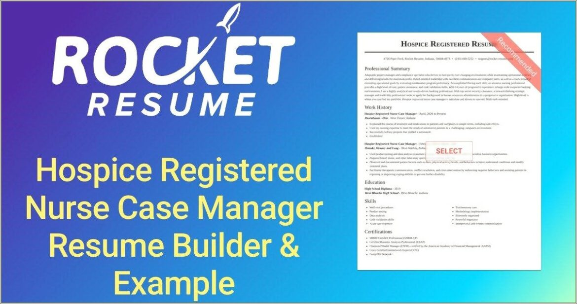 Examples Of Rn Case Manager Resume