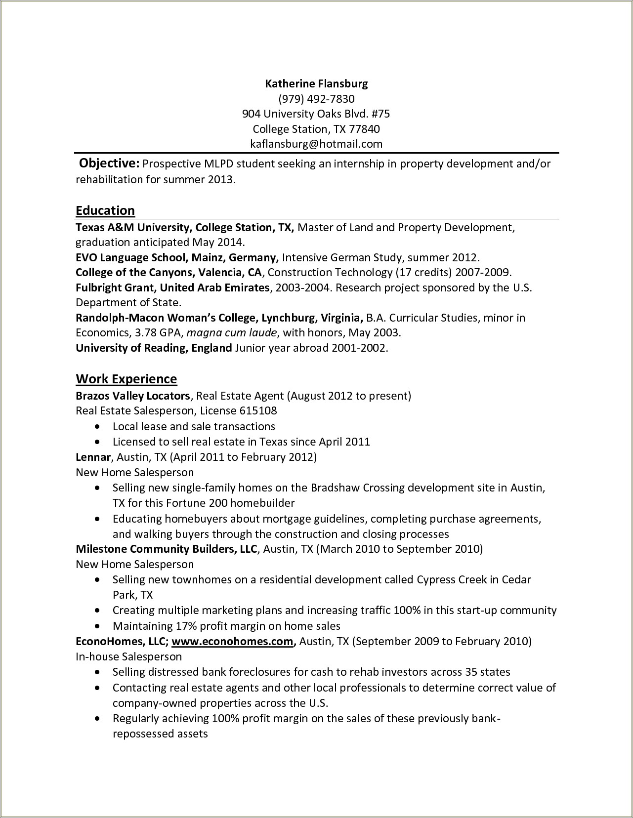 Examples Of Scientific Research Objectibes For A Resume