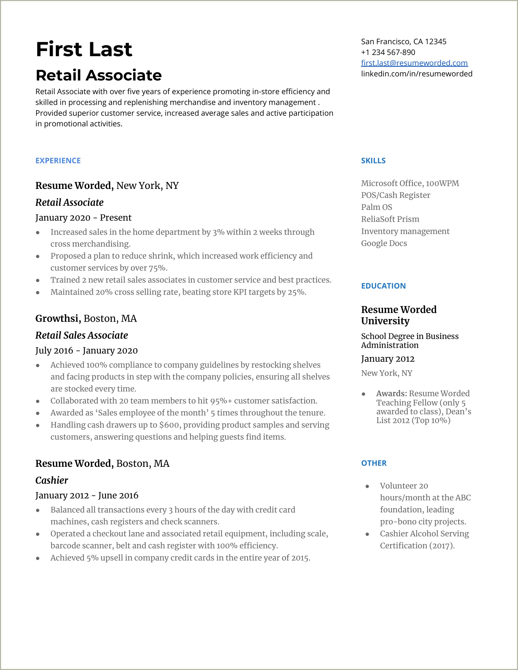 Examples Of Sign Shop Businesses On Resumes