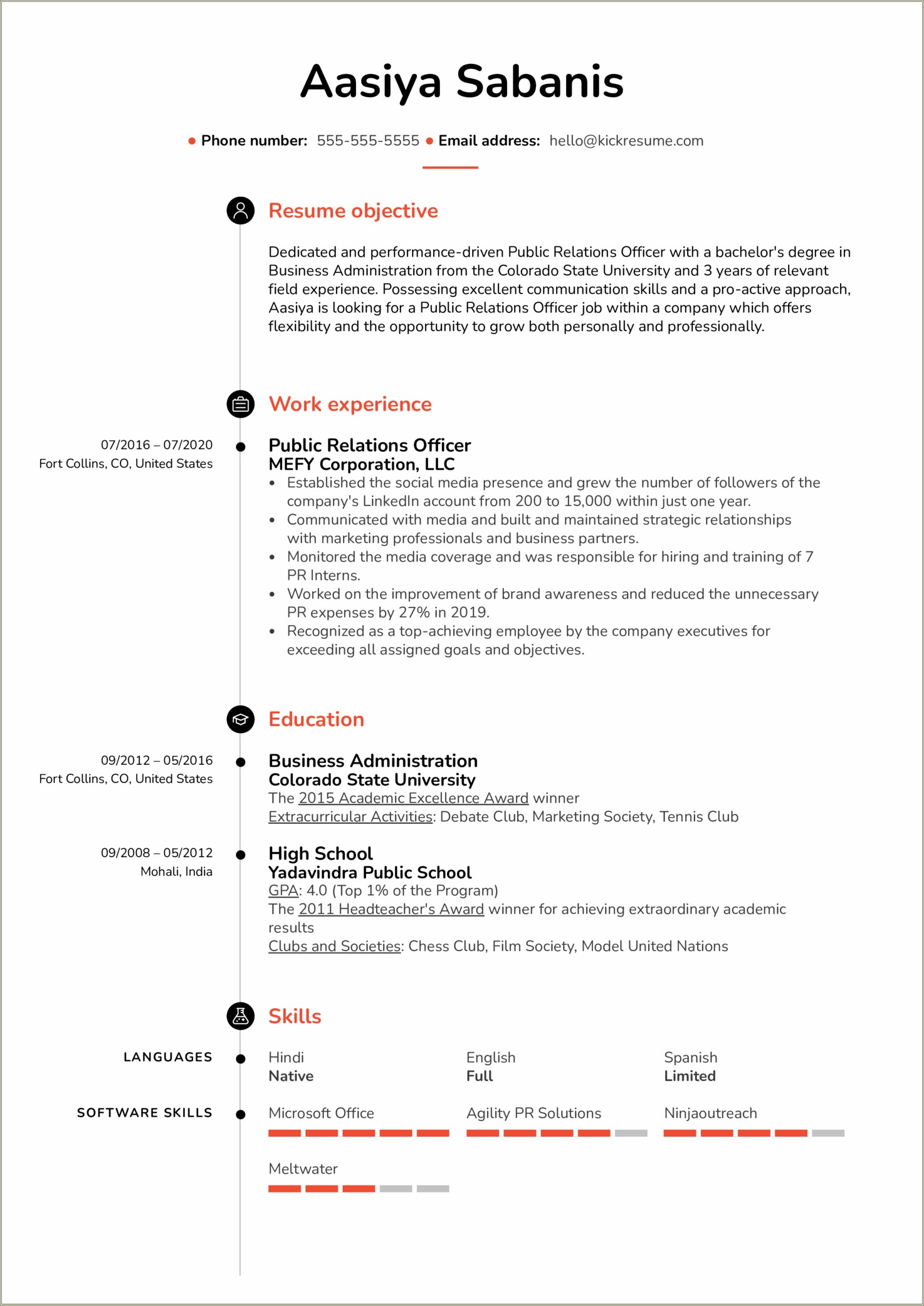 Examples Of Simple Resume For Job