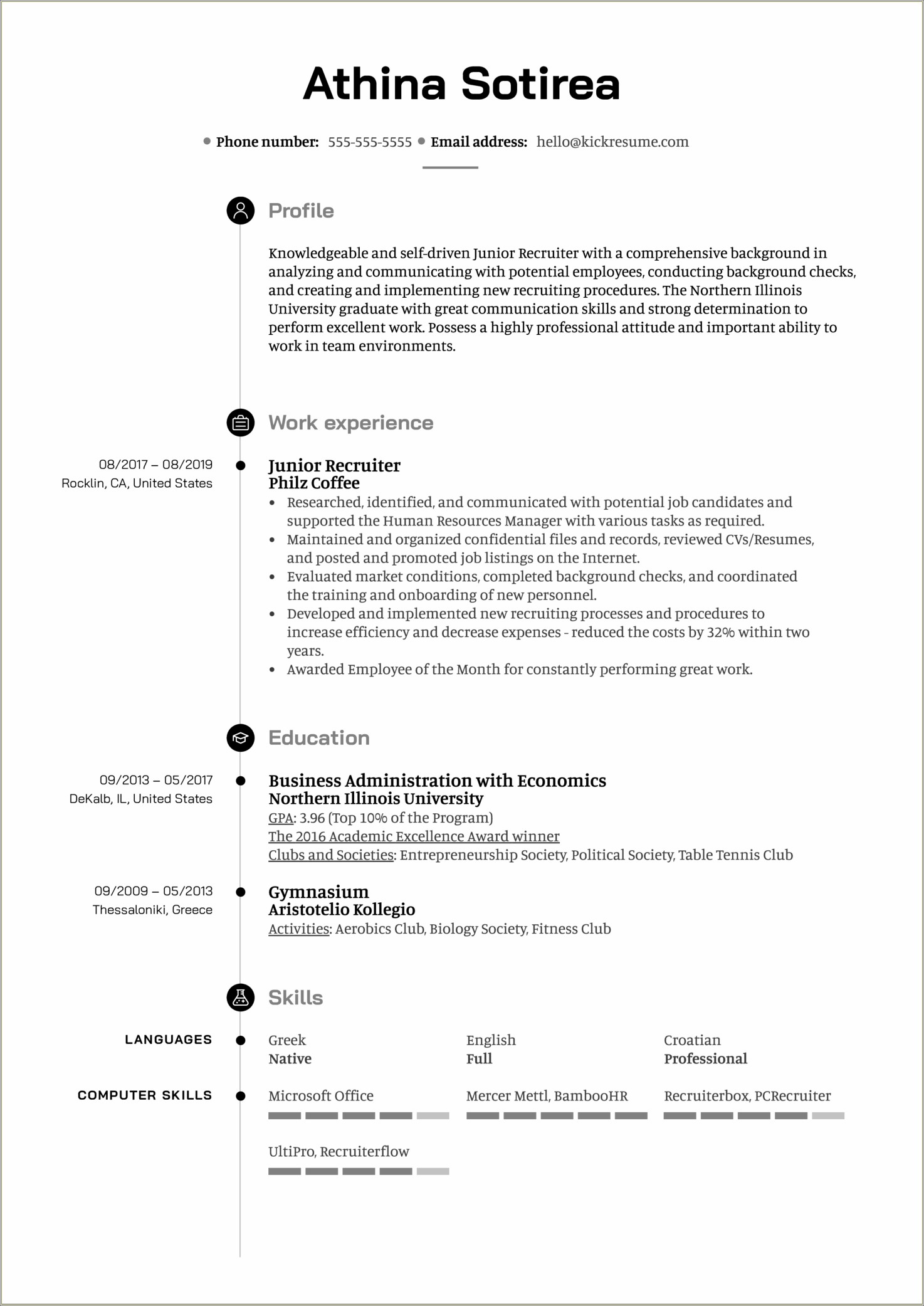 Examples Of Skill Based Resume For Recruiters