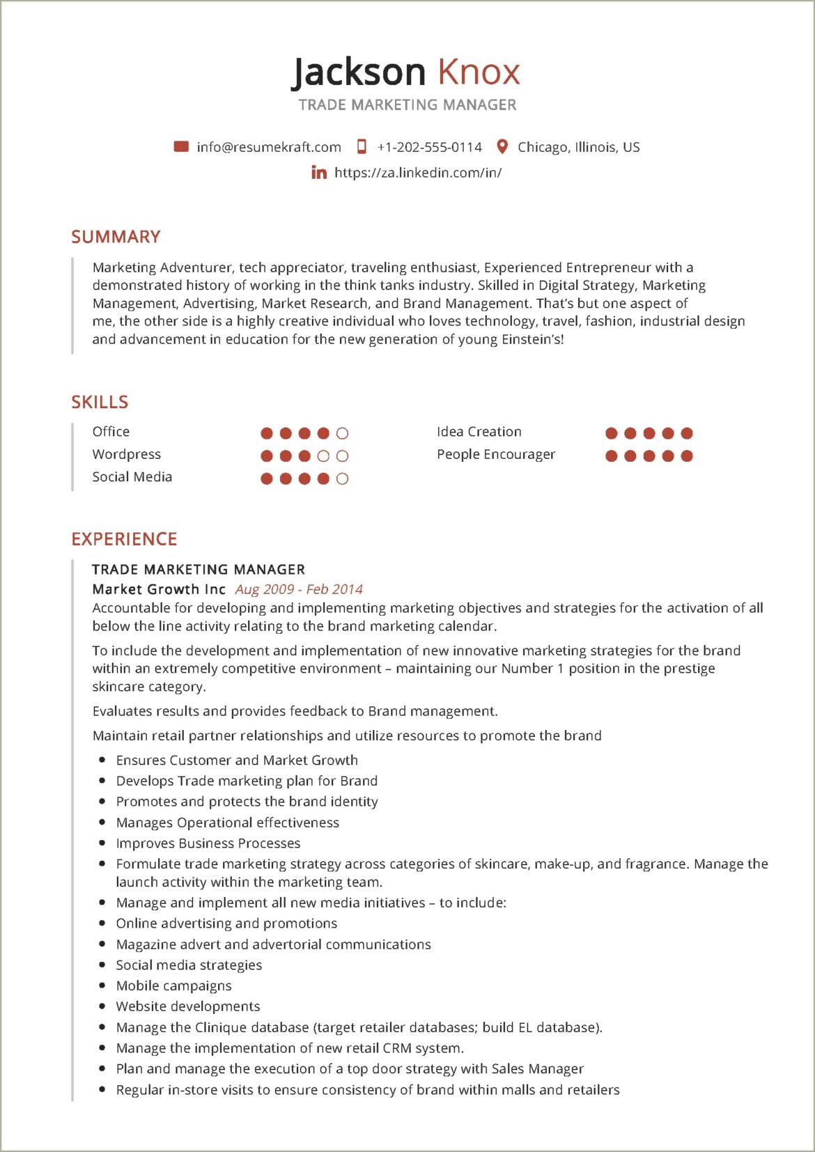 Examples Of Skilled Trades Supervisor Resumes