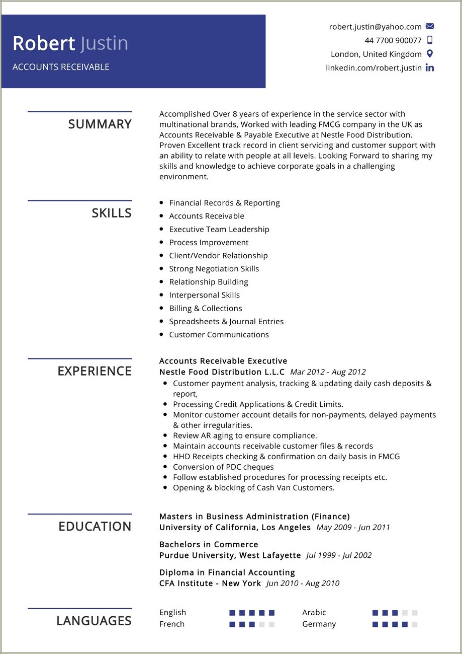 Examples Of Skills Profile On Resume