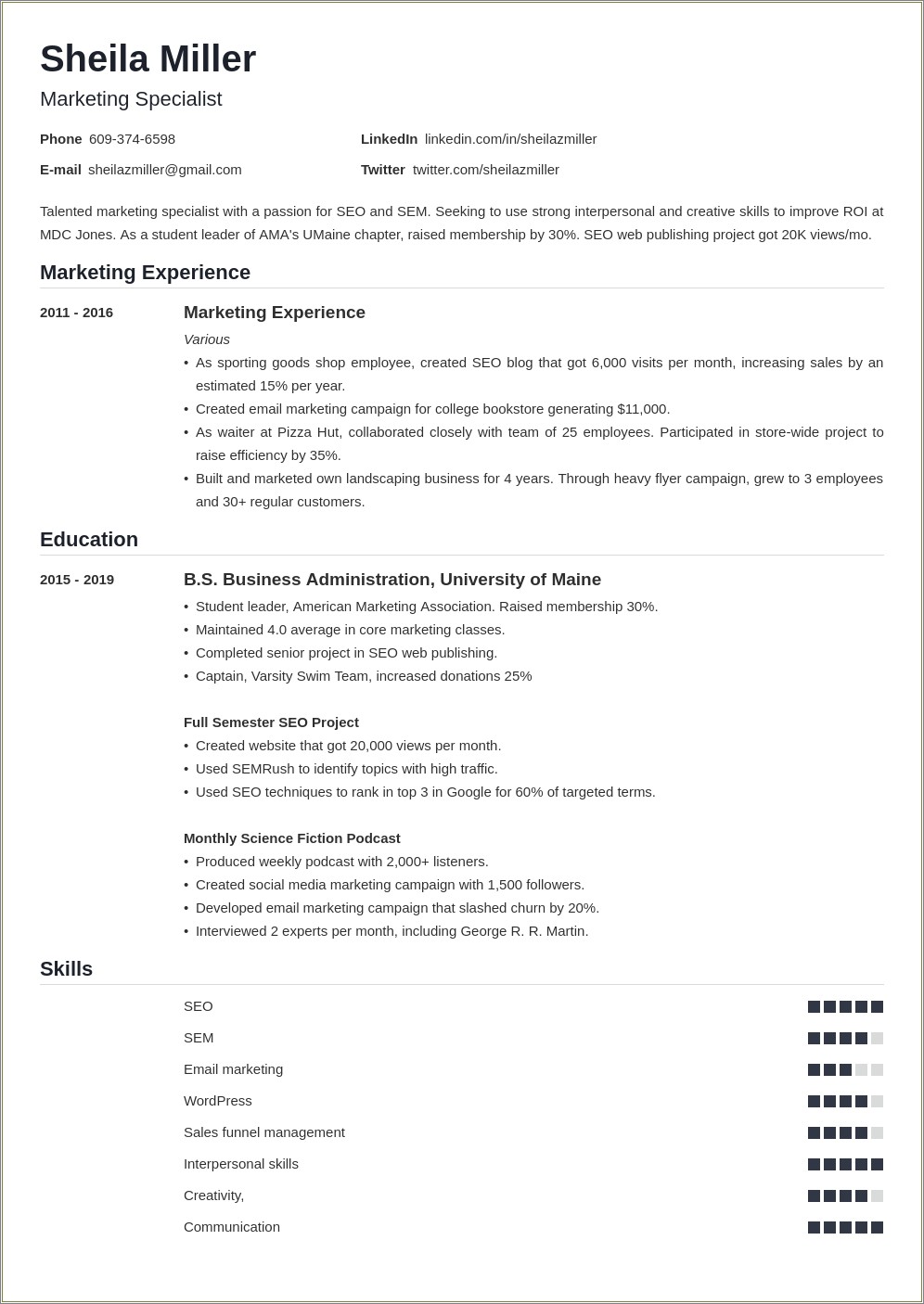 Examples Of Skills To Put On A Resume