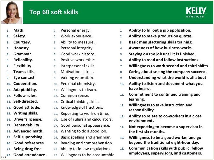Examples Of Soft Skills To Put On Resume