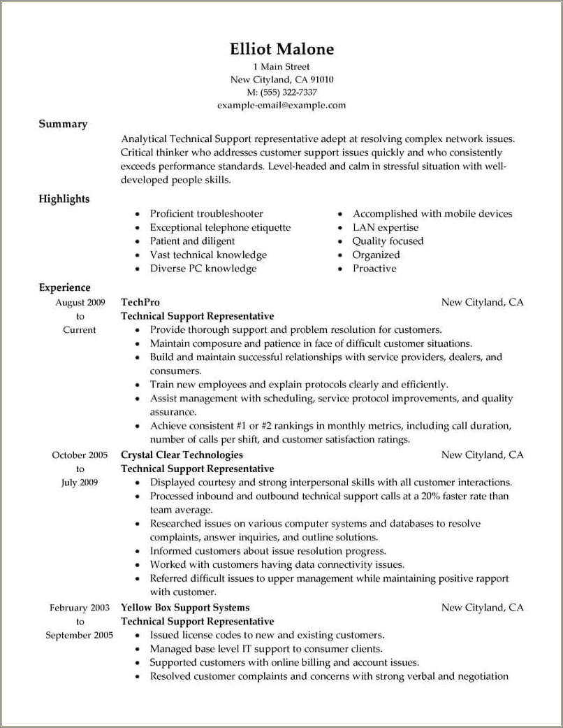 Examples Of Technology Qualifications Summary On A Resume