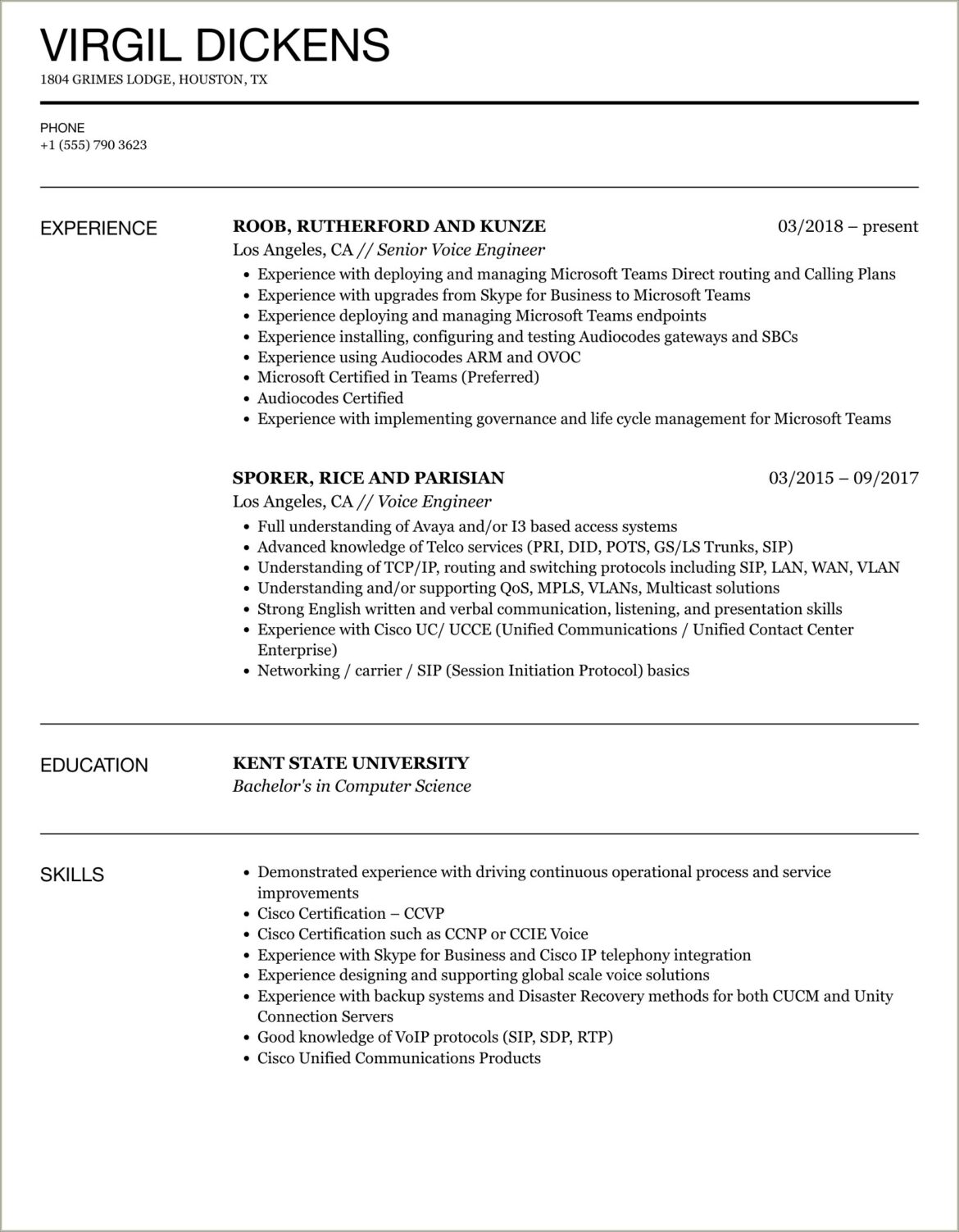 Examples Of Vocal Range Of Resume