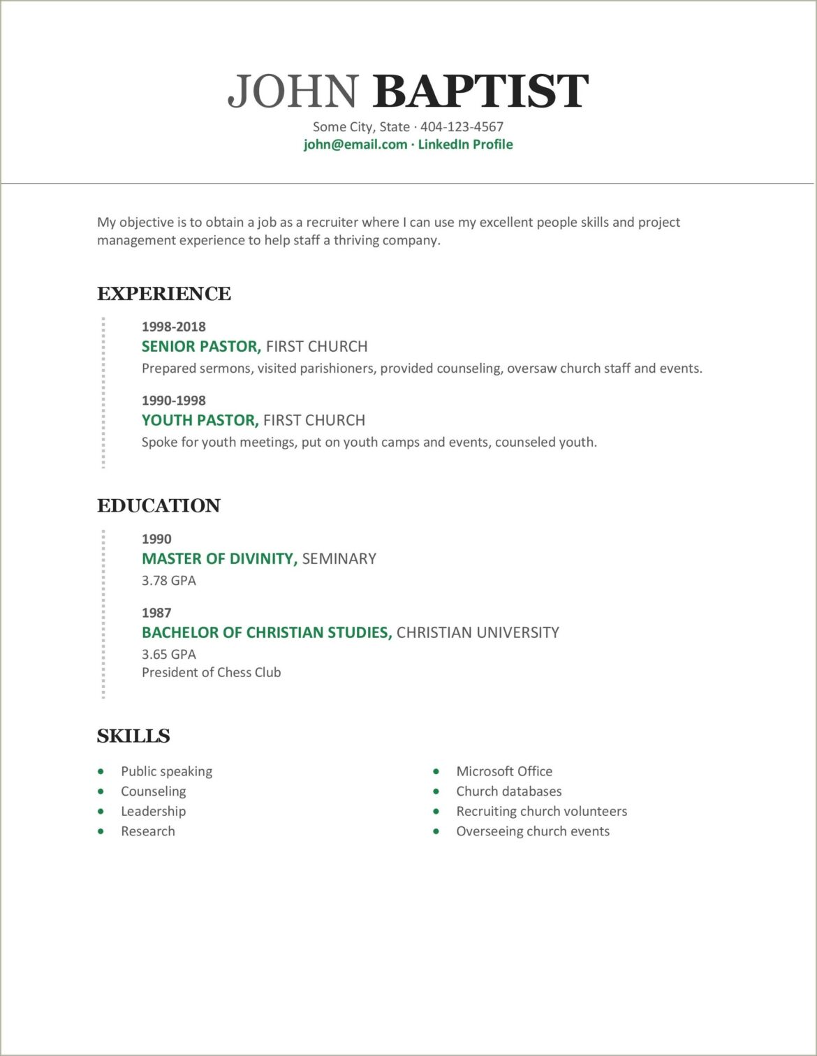 Examples Of Youth Objectives For Resumes