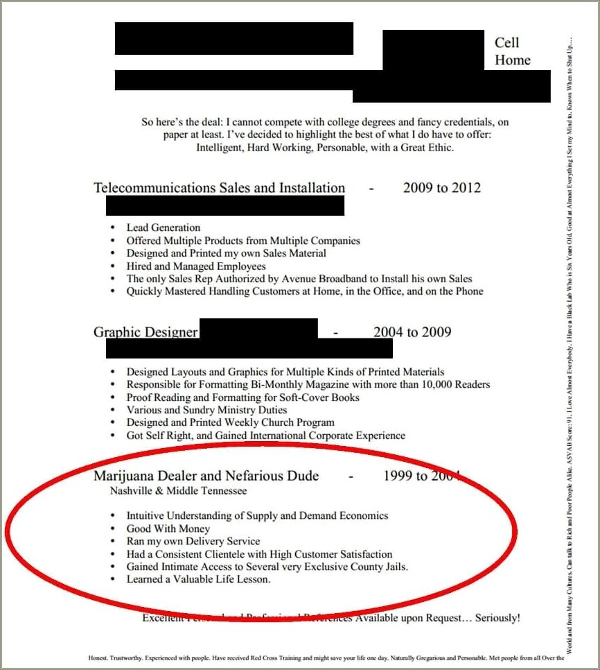 Examples Or Good And Bad Resumes