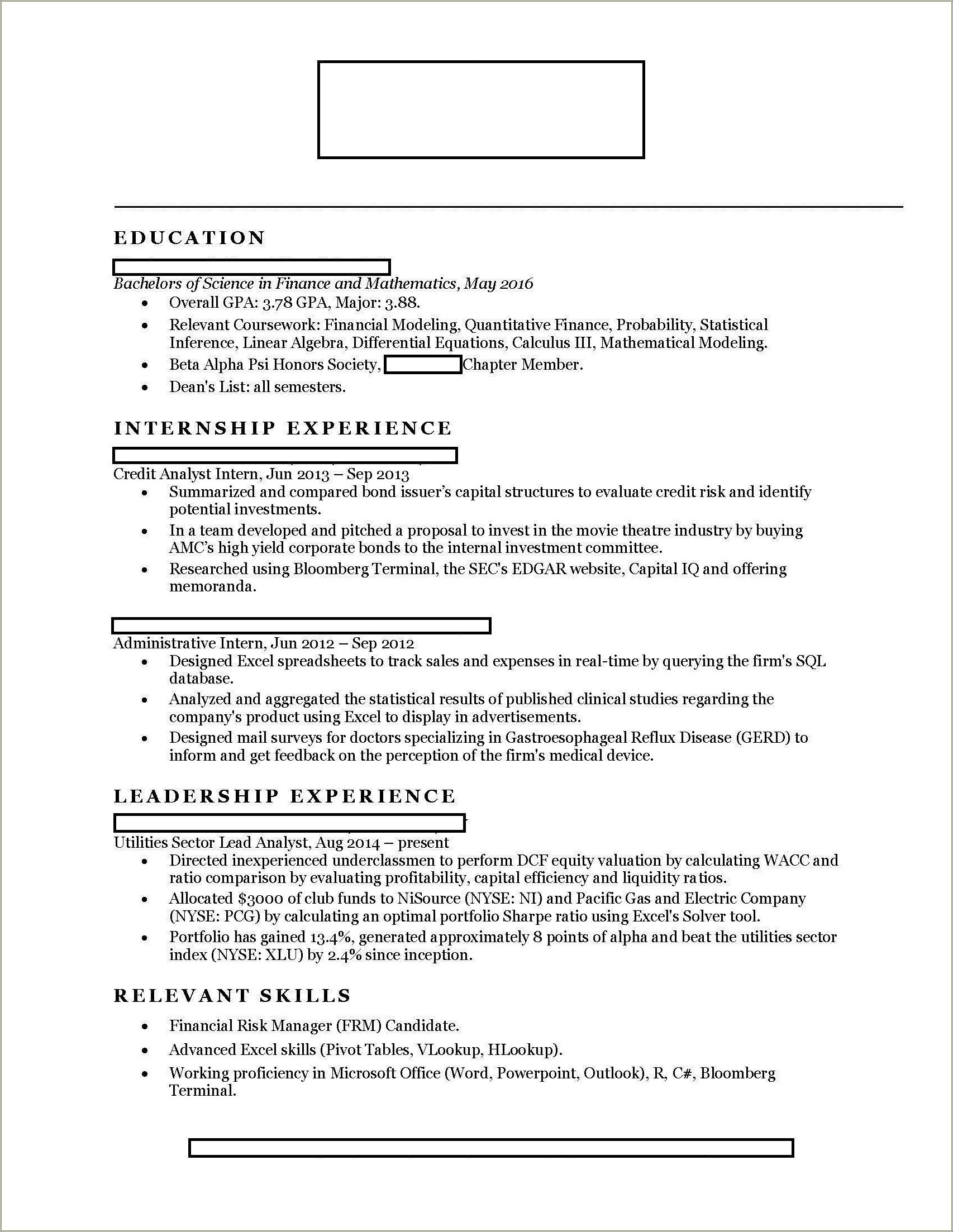 Excel Skills To List On Resume