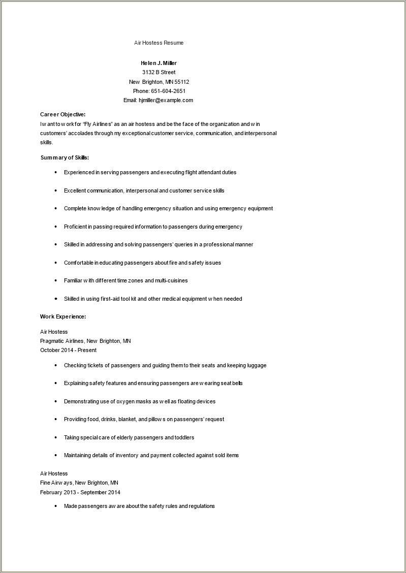 Excellent Communication And Interpersonal Skills Resume