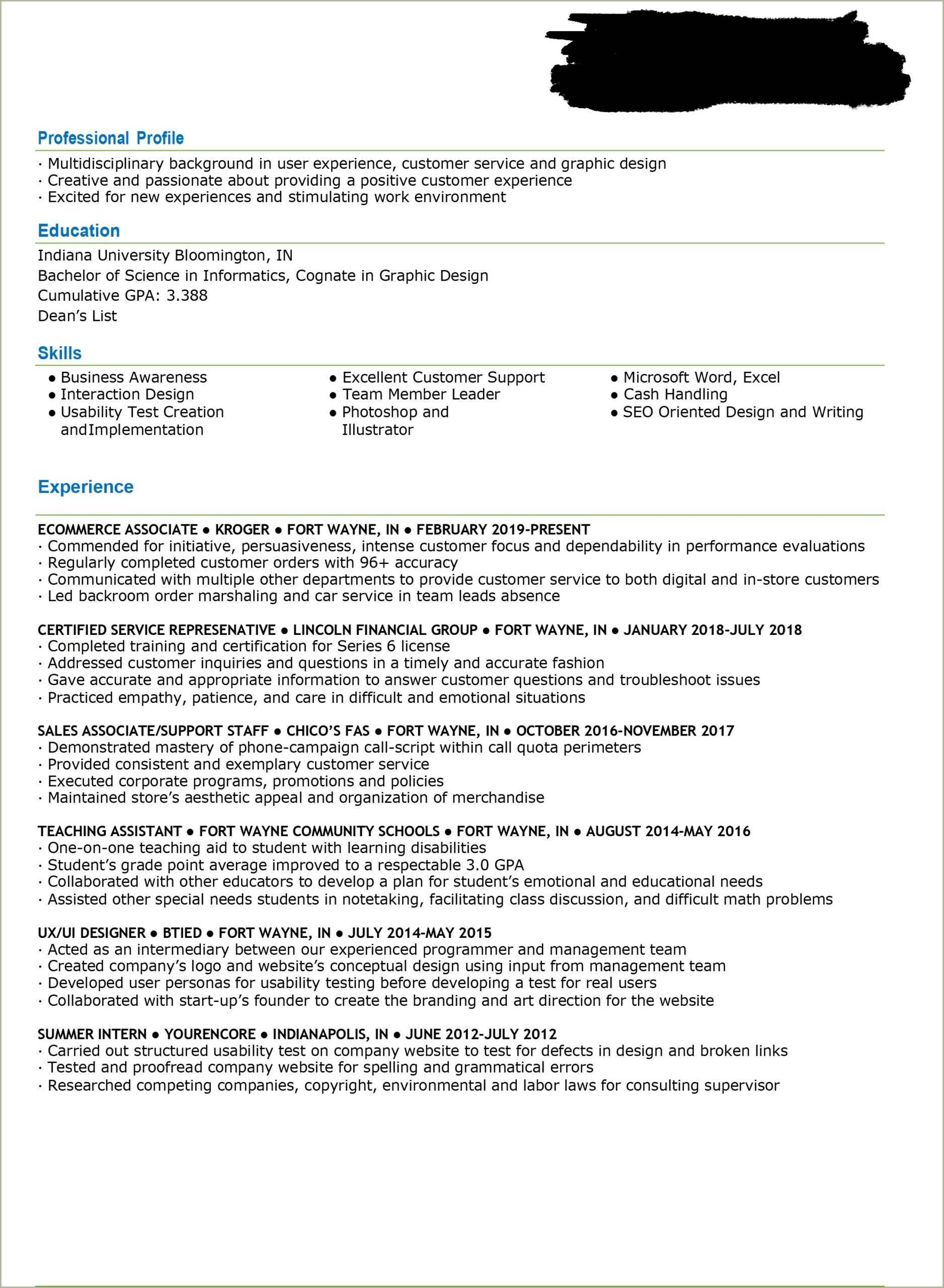 Executed On The Job Training Resume