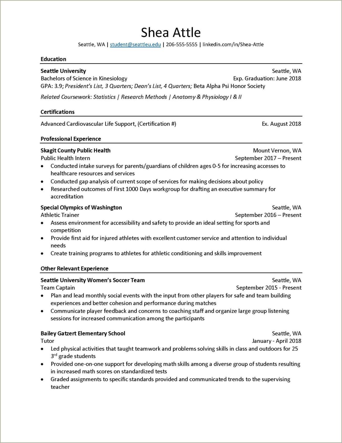 Exercise Physiologist Job Description For Resume