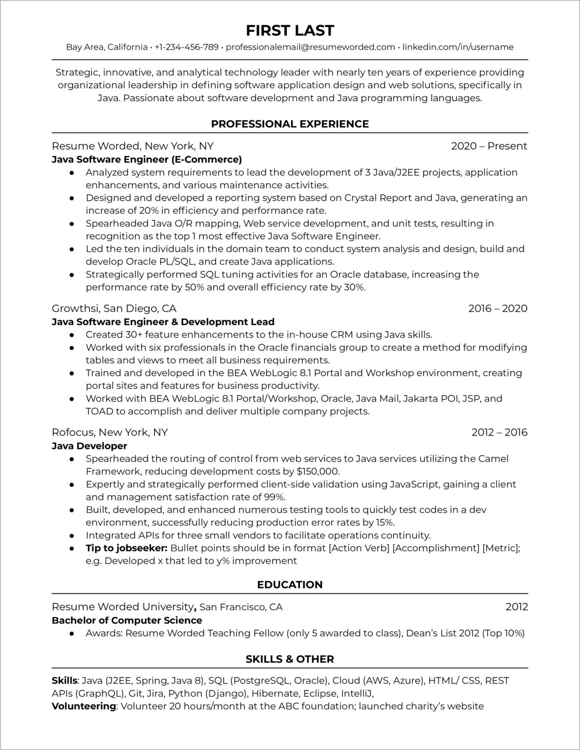 Experience Resume Sample For Embedded Engineer