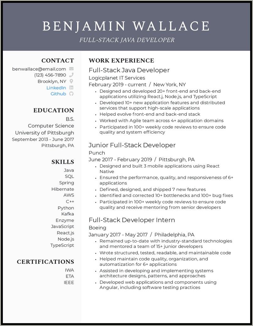 Experience Resume Sample For Php Developer