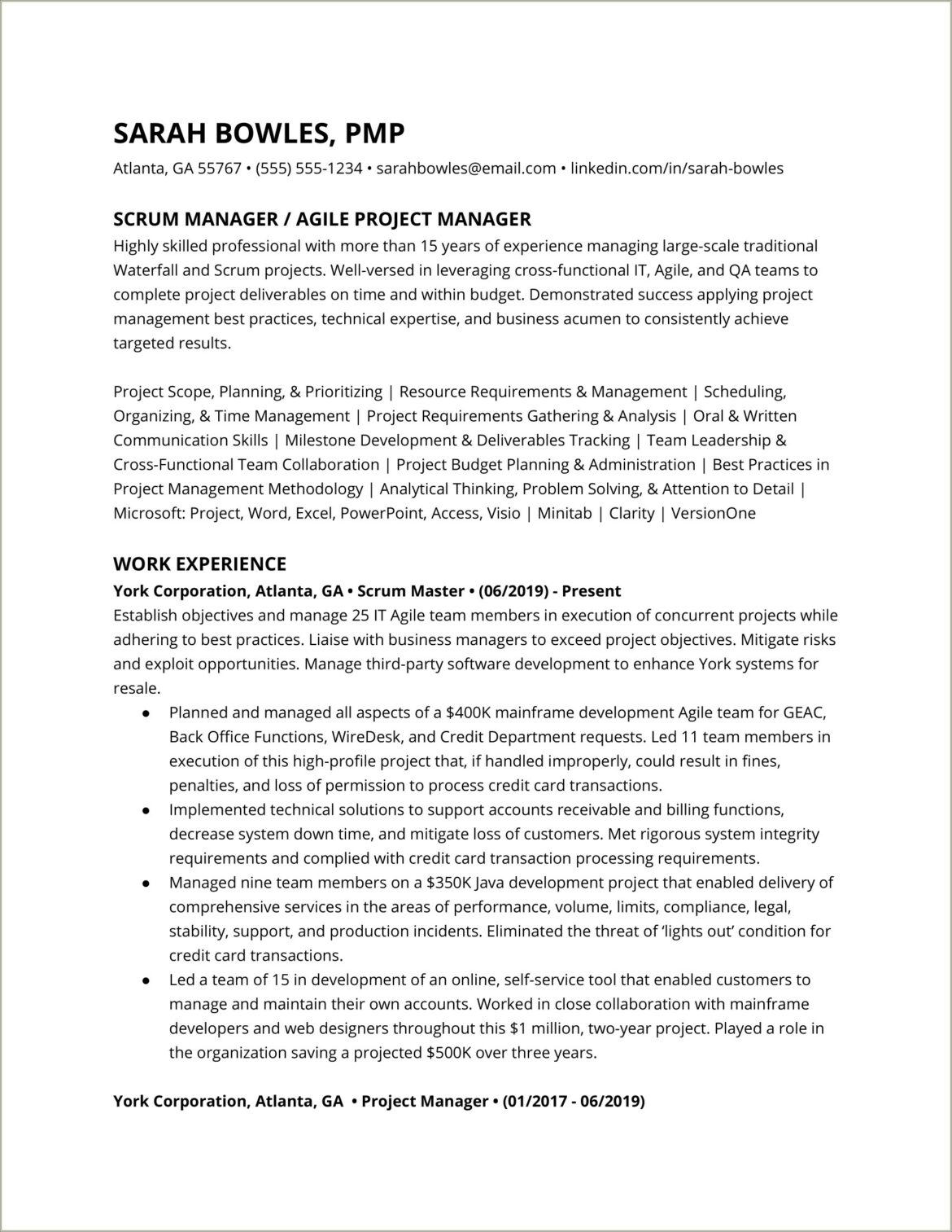 Experience With Budgeting And Managing Spending Resume