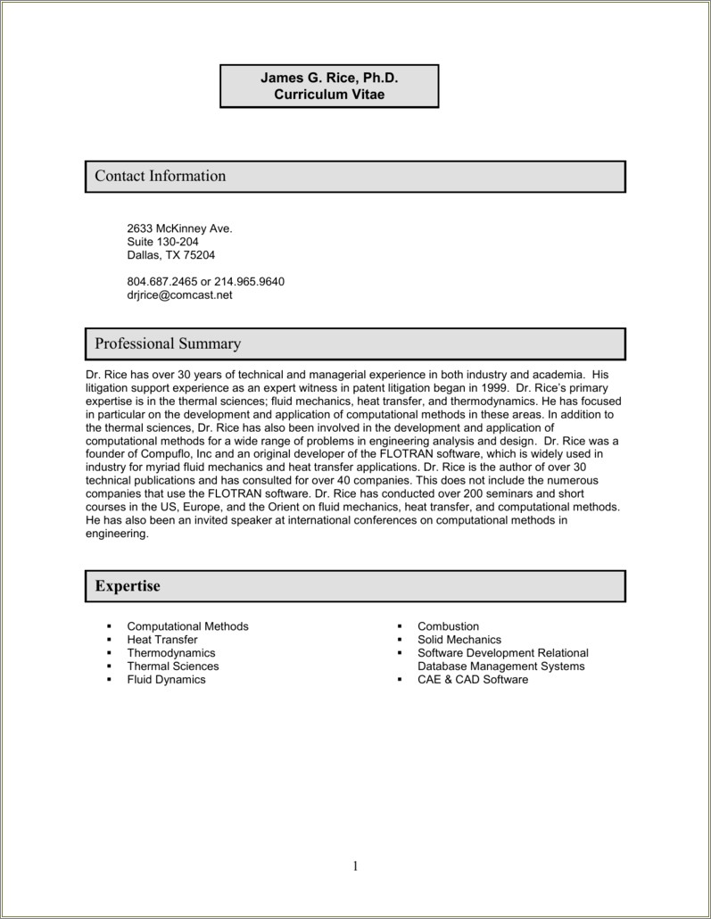 Expert Witness Job Duties Sample Resume