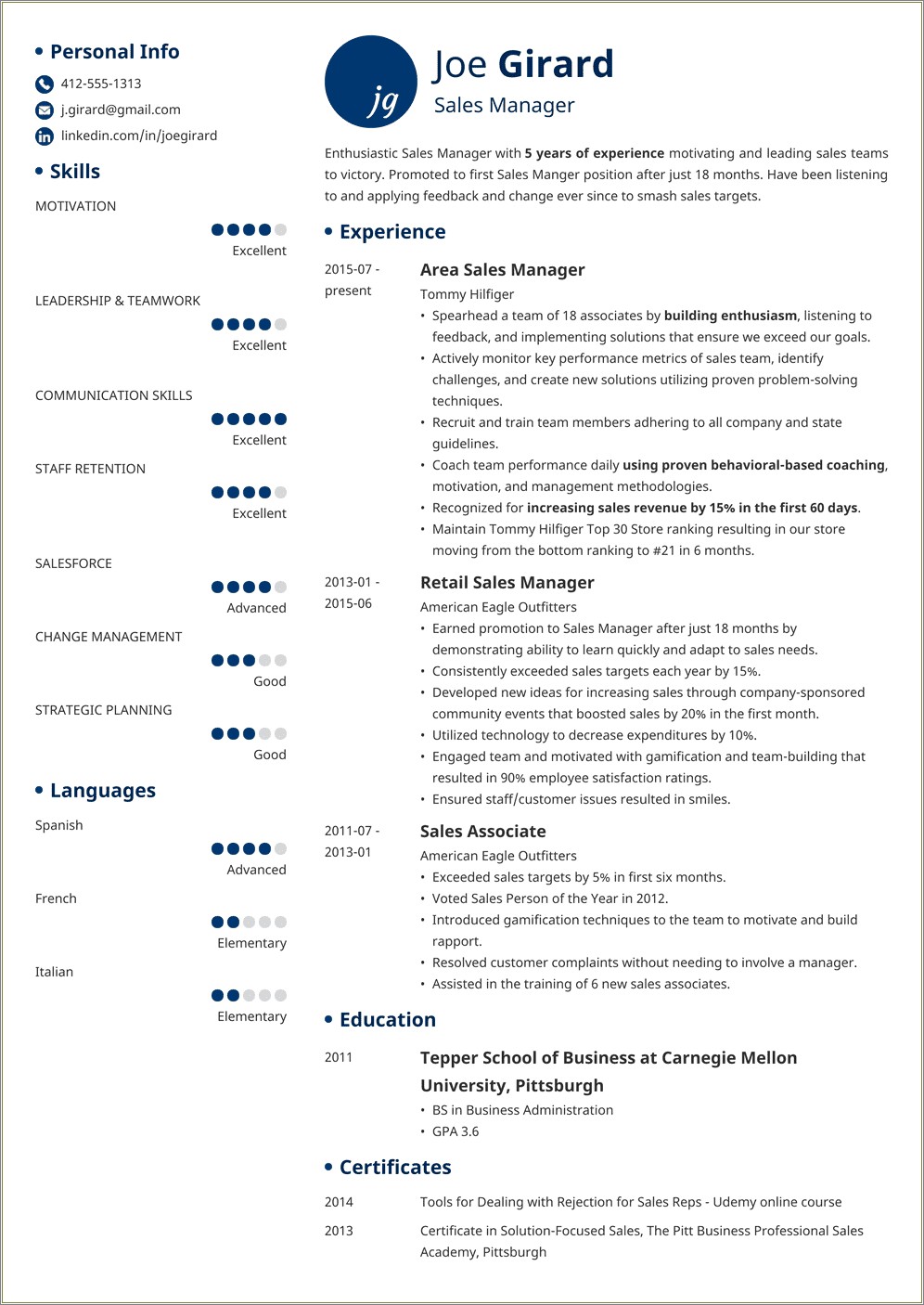 Export Manager Accomplishments In A Resume Objectives