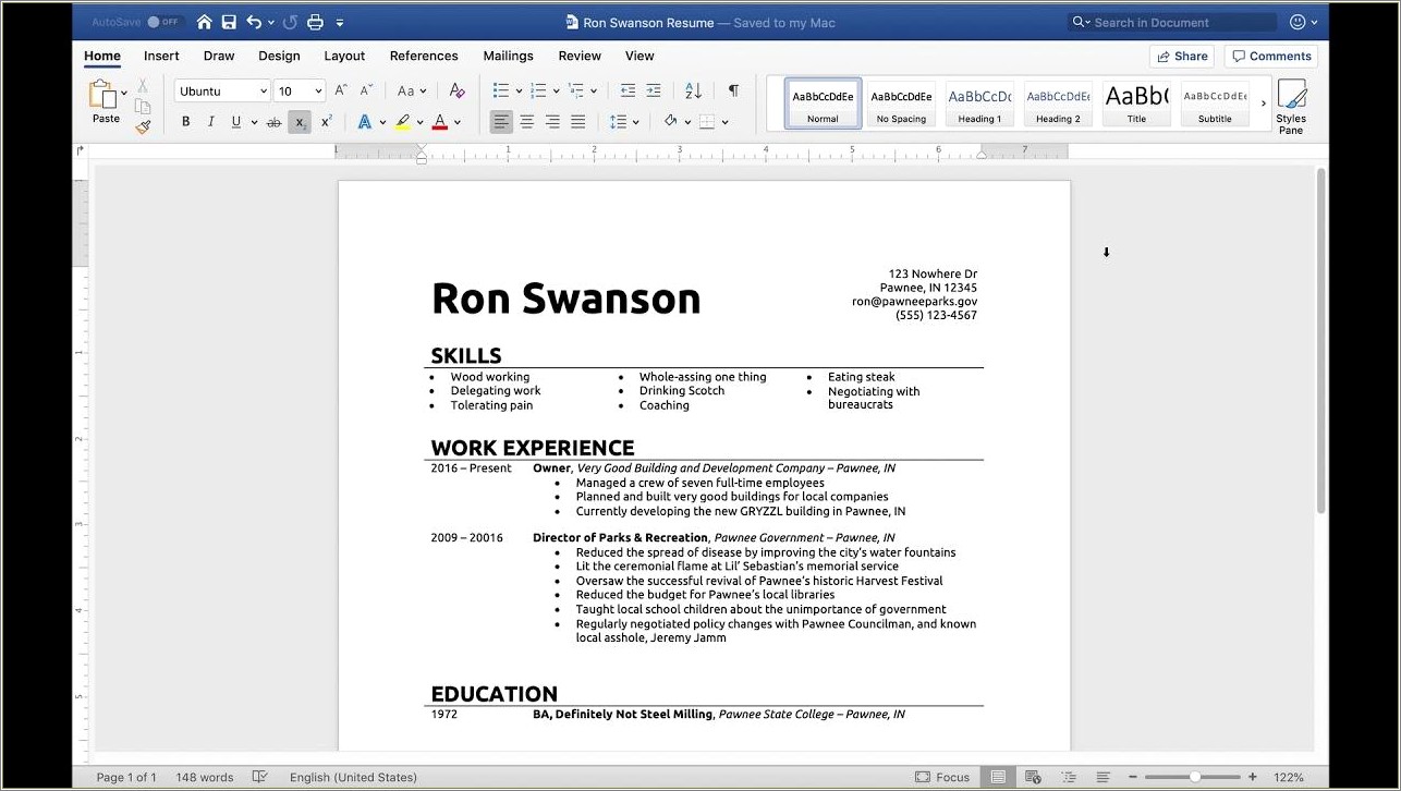 Export To Pdf Or Word Resume