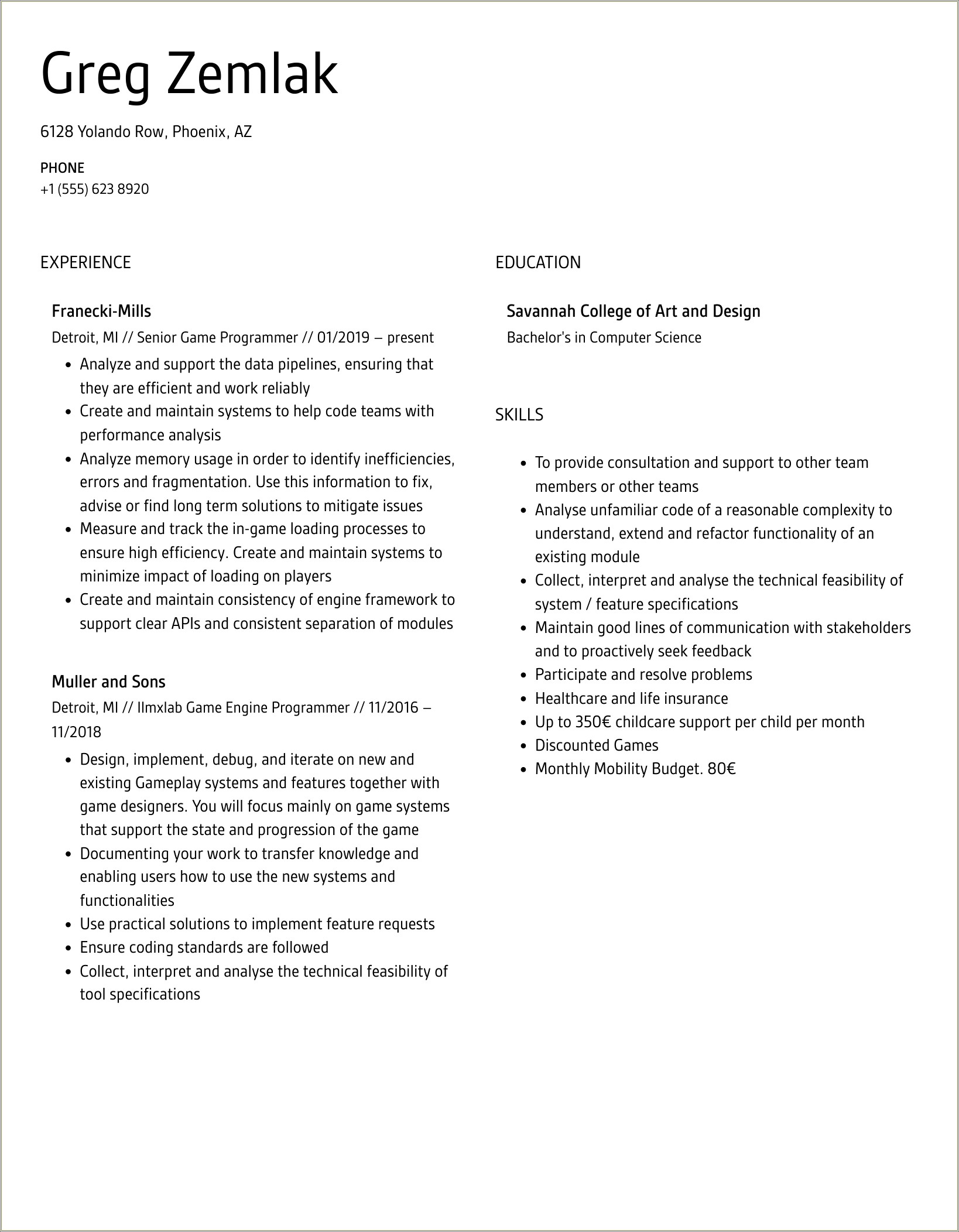 Extending A Job On Resume By A Month