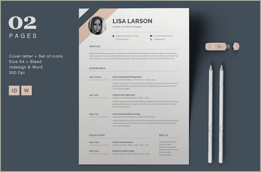 Eye Catching Resume Template Word Free