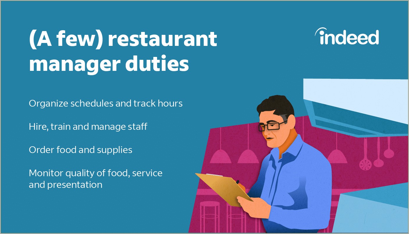 Fast Food Manager Description For Resume