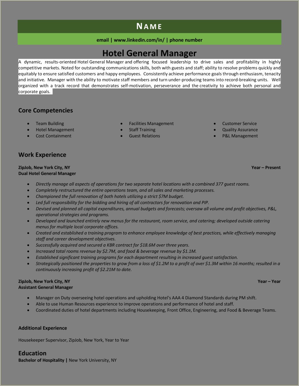 Fast Food Shift Manager Resume Description