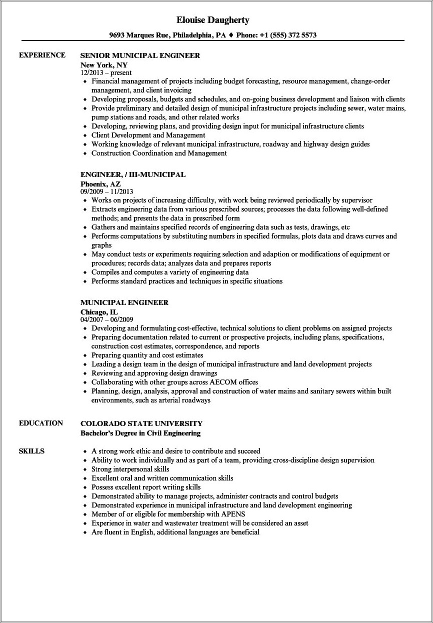 Fe E.i.t On Resume Example