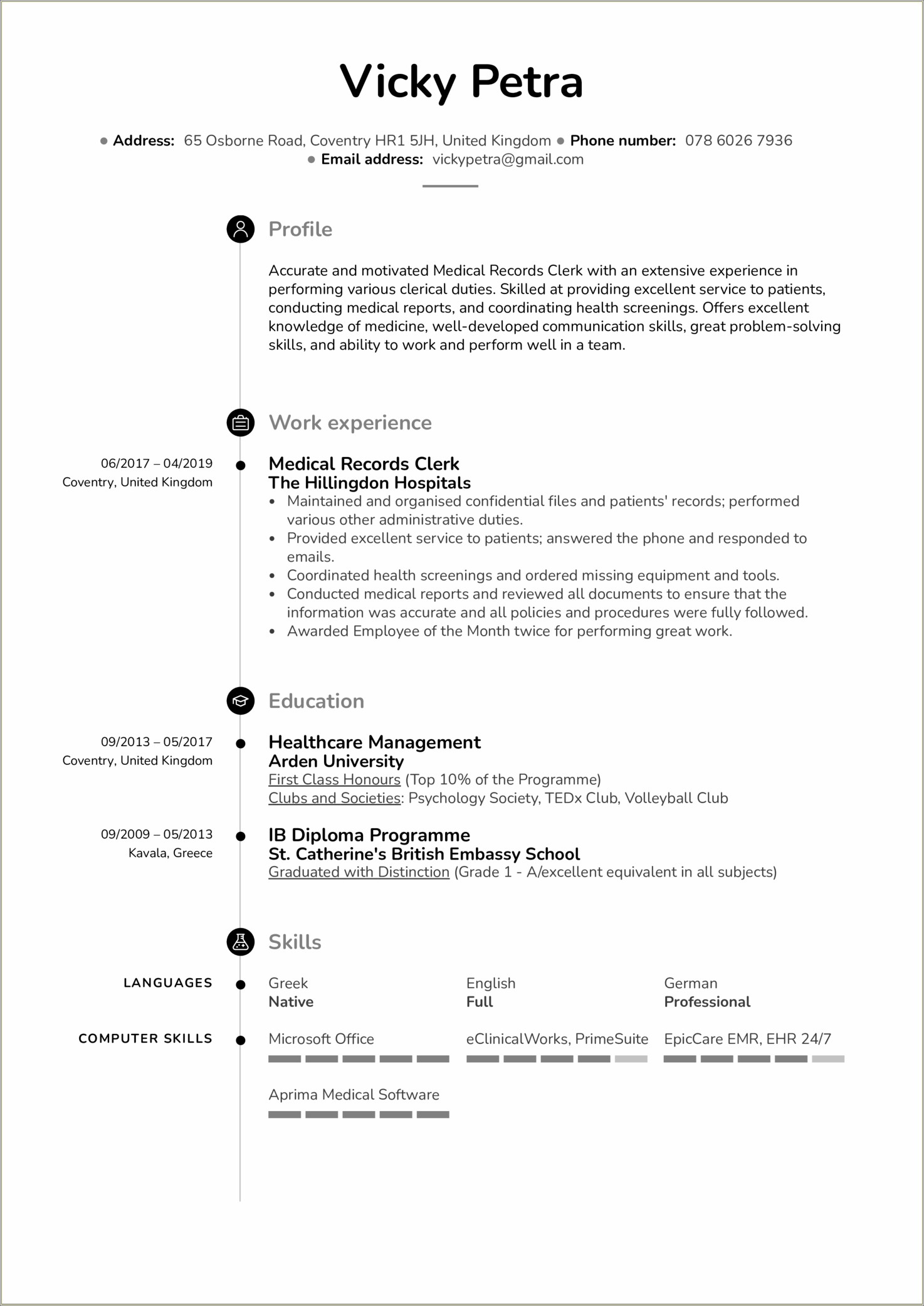 Filing Clerk Job Description For Resume