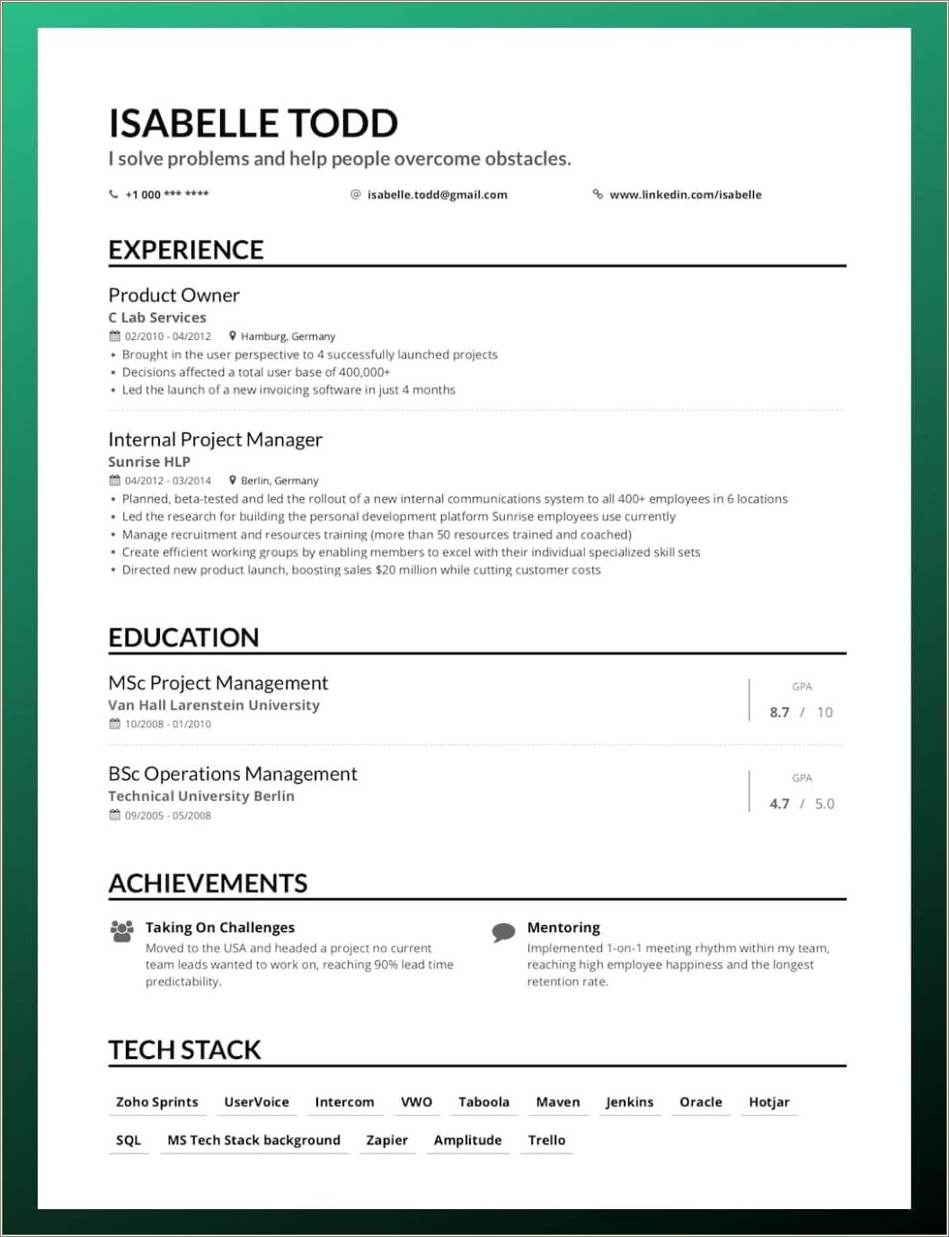 First Resume No Experience Or Achievements